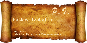 Petkov Izabella névjegykártya